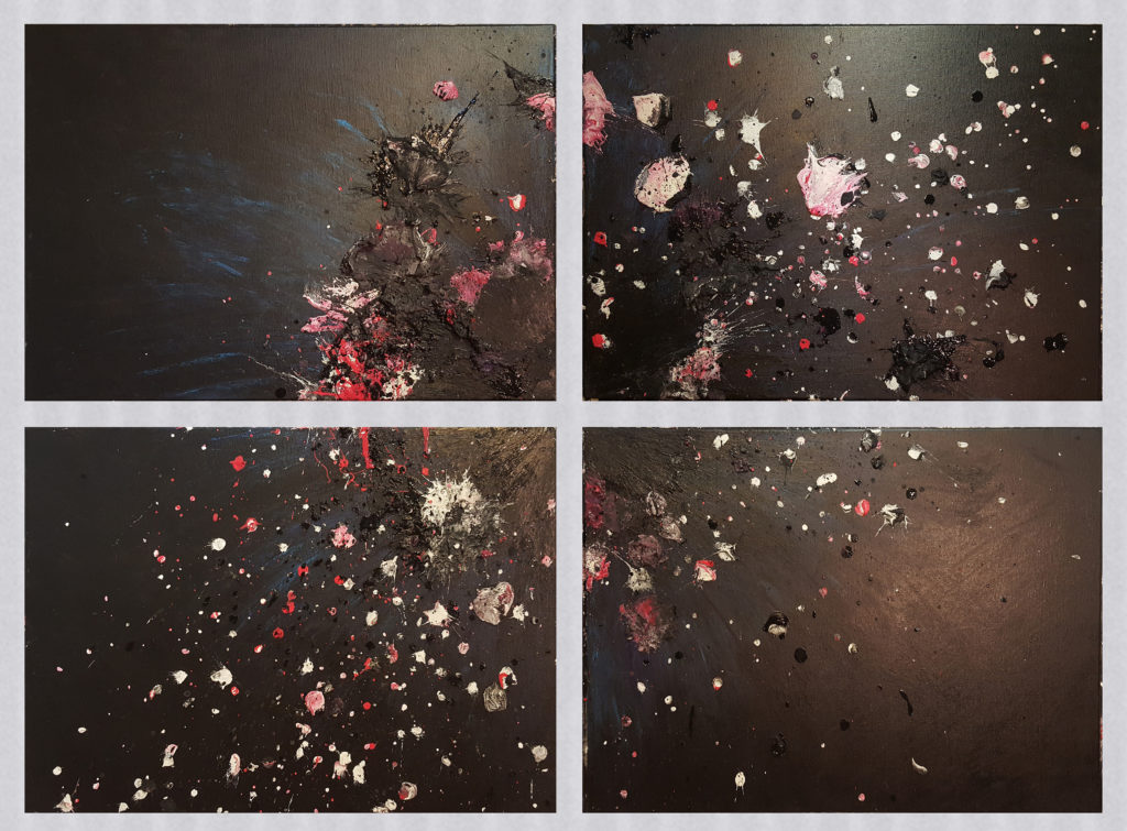 "Upheaval" - 50" x 38" Acrylic and Mixed Media on Canvas